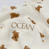 The Bear Muslin Blanket Swaddle