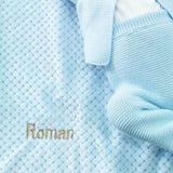 Cocole (Blau) Personalisierte weiche Mikrofaser-Babydecke