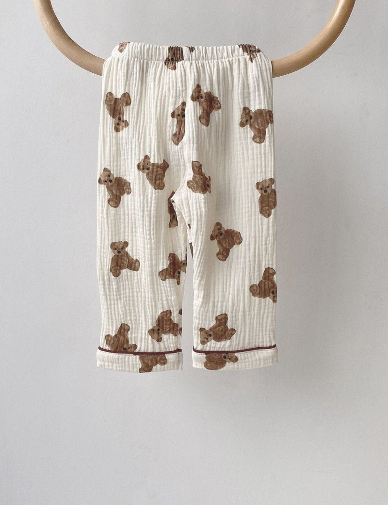 Cozy Bear Pyjamas - PJ Set 100% Cotton - Cozy Crew Club