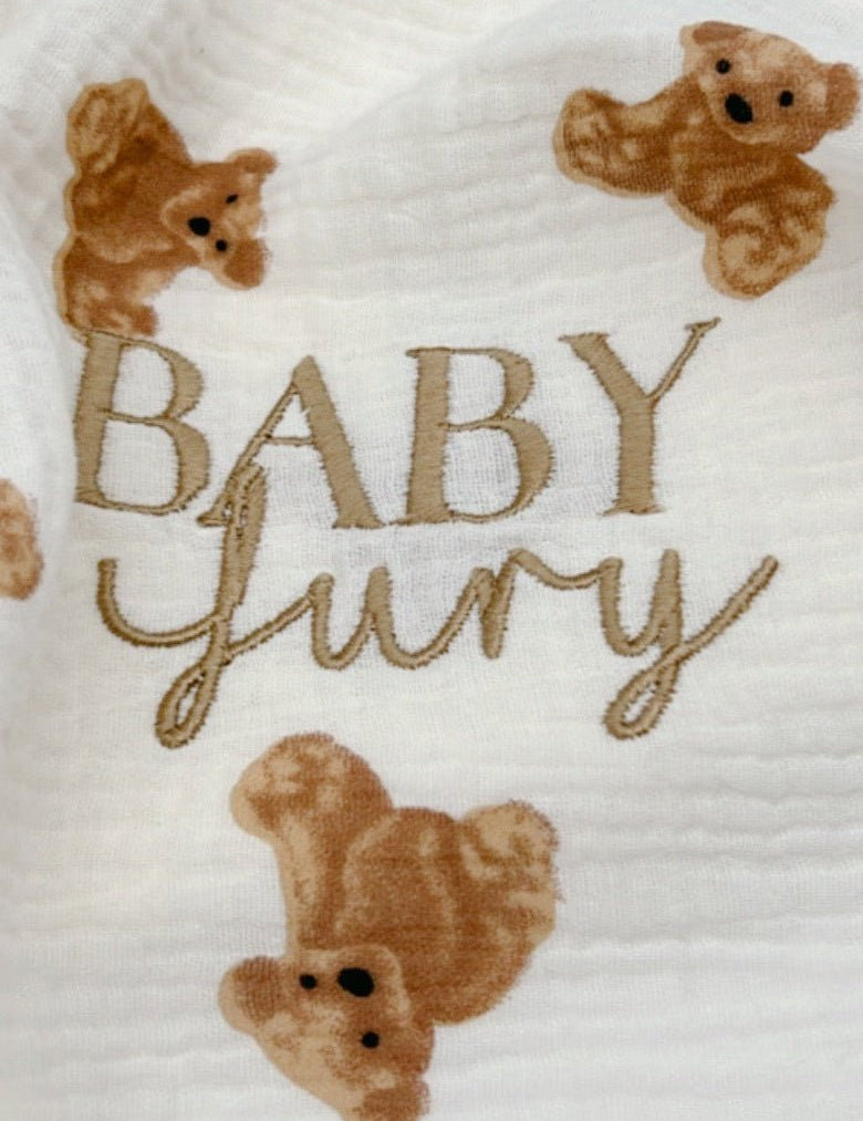 The Bear Muslin Blanket Swaddle - Cozy Crew Club