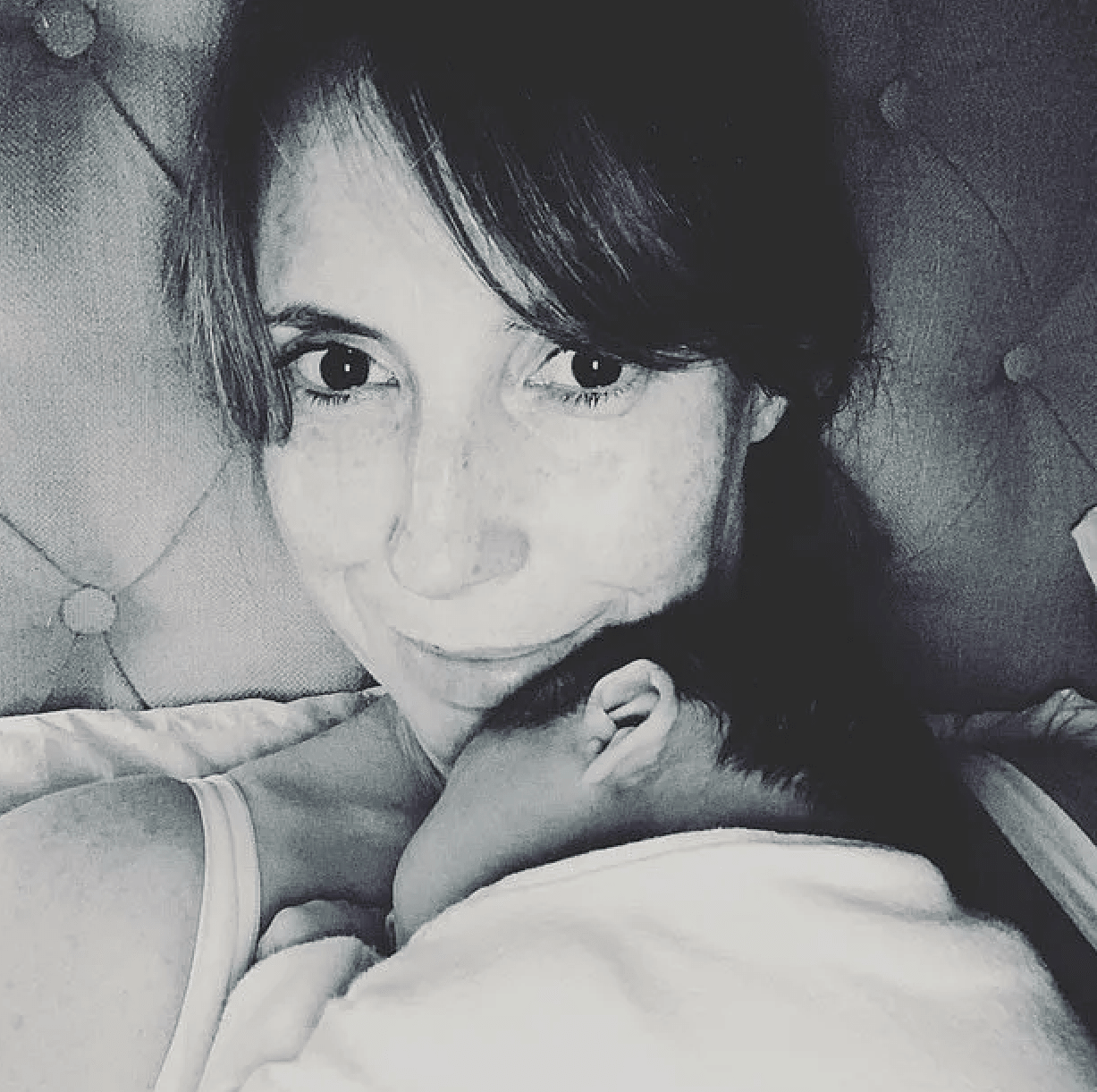 Alex Jones bonds with newborn baby while using Cozy Crew Club Blanket for feeding in the early morning hours.