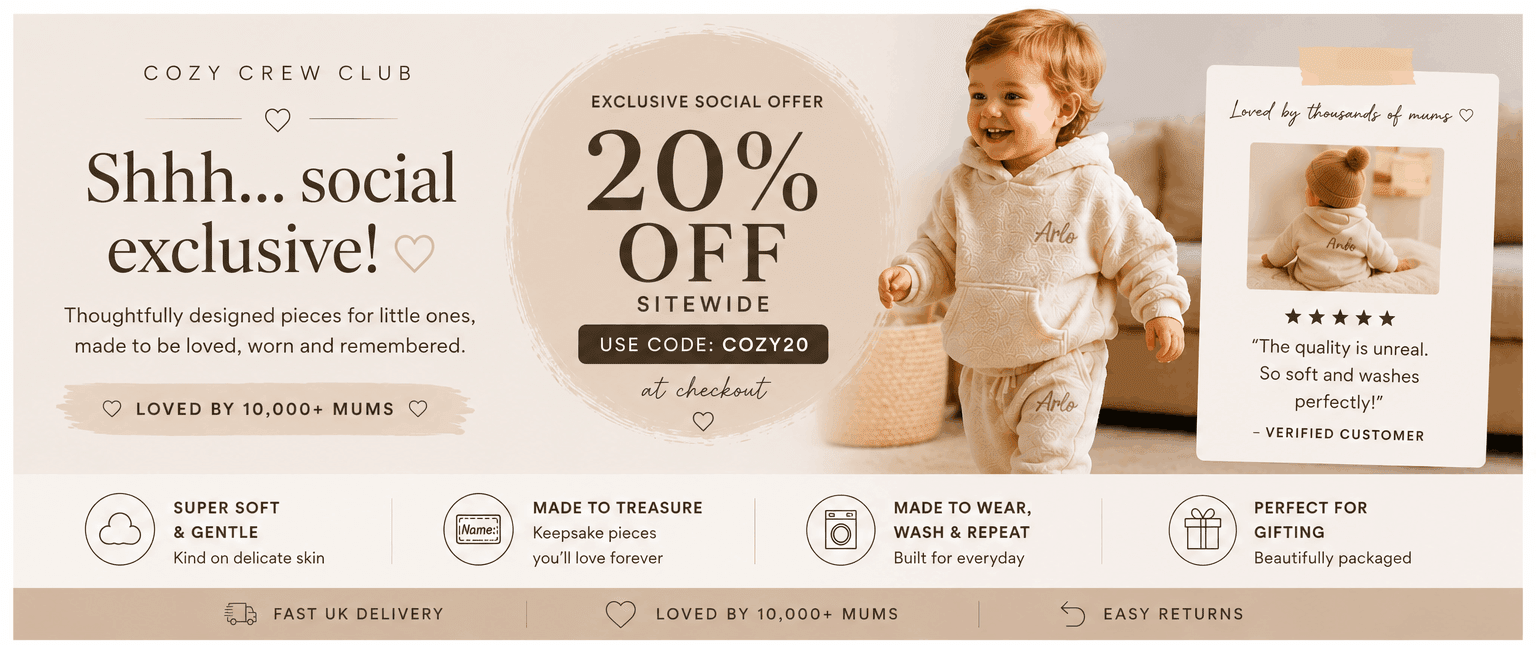 cozy crew club social offer up to 20% off