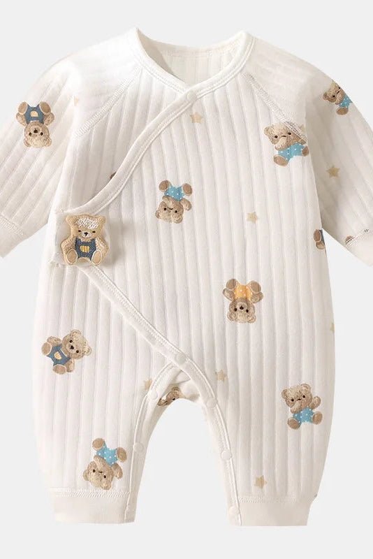 Charming Bear Boucle Wrap Grow Romper