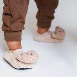 The Beige Bear Strap Slippers