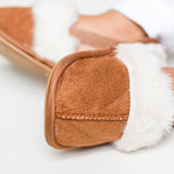 The Fur Slippers Beige, Brown or Pink - Cozy Crew Club