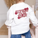 Mummy & Daddy Are My Fav Cozy Long Sleeve Tee