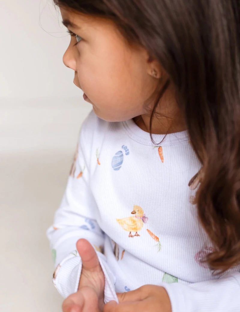 The COZY Hop Ribbed Cotton Two-Piece Set Long Sleeve Pyjamas - Cozy Crew Club