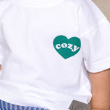 Cozy Heart Club Graphic Tee - White - Green Heart Cozy Crew Club T-Shirts mora-uk.myshopify.com cozy-heart-club-graphic-tee   All Products, aw25, BFCM-NEW20, CHRISTMAS20, navy, nonpersonalised, PADDY33, TOPS, ultracozy, whatnot, wholesale, wholesale-int, WINTER20