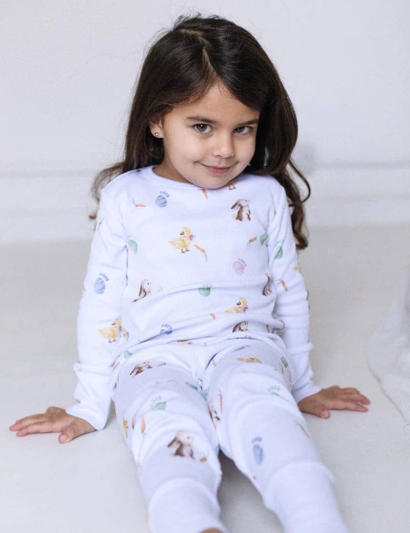 The COZY Hop Ribbed Cotton Two-Piece Set Long Sleeve Pyjamas - Cozy Crew Club