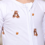 Bear Cotton Zip Sleepsuit One Piece - Cozy Crew Club