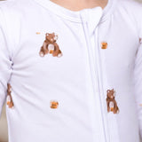 Bear Cotton Zip Sleepsuit One Piece - Cozy Crew Club
