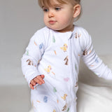 The COZY Hop Sleepsuit Ribbed Cotton Zip One Piece - Cozy Crew Club