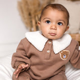 The Winter Fur Bear Hooded Pramsuit