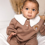 The Winter Fur Bear Hooded Pramsuit - Cozy Crew Club