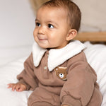 The Winter Fur Bear Hooded Pramsuit - Cozy Crew Club