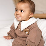 The Winter Fur Bear Hooded Pramsuit - Cozy Crew Club