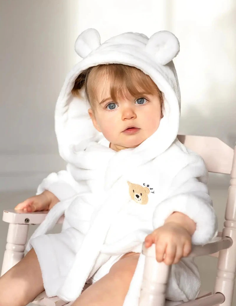 COZY Bear Hooded Dressing Gown Bear Ears - White Cozy Crew Club Dressing Gown mora-uk.myshopify.com cozy-bear-hooded-dressing-gown-bear-ears-white   baby, bath, bathrobe, bear, dressing gown, hooded, new in, personalise, soft, zero  COZY Bear Hooded Dressing Gown Bear Ears - White Cozy Crew Club Dressing Gown mora-uk.myshopify.com cozy-bear-hooded-dressing-gown-bear-ears-white   baby, bath, bathrobe, bear, dressing gown, hooded, new in, personalise, soft, zero