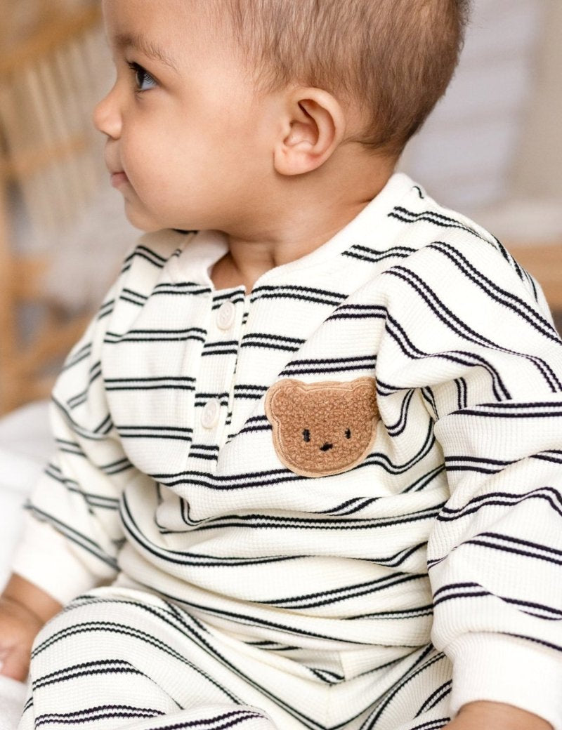 The Striped Polo Bear Tracksuit - Cozy Crew Club