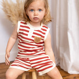 The Bear Beach Stripe Shorts & T-Shirt Cozy Crew Club Outfit Sets mora-uk.myshopify.com the-bear-beach-stripe-shorts-t-shirt   10off, 20off, 5POUND, allproducts, baby, baby collection, bear, bear collection, bear print, BFCM-40, BFCM20, china, CHRISTMAS20, clothing, LINECARD, new in, nonpersonalised, outfit, PADDY10, SSSALE2520, summer, summersale24, whatnot, WINTER20, zero