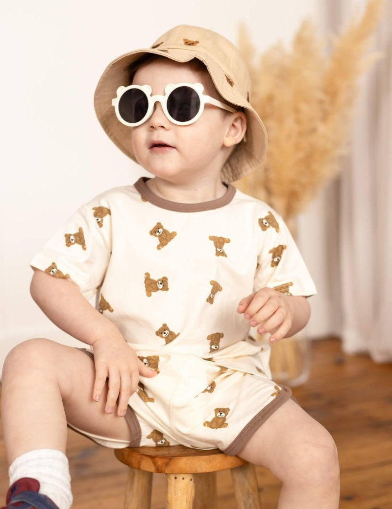 Bear 2 Piece T-Shirt & Shorts Set - Cozy Crew Club
