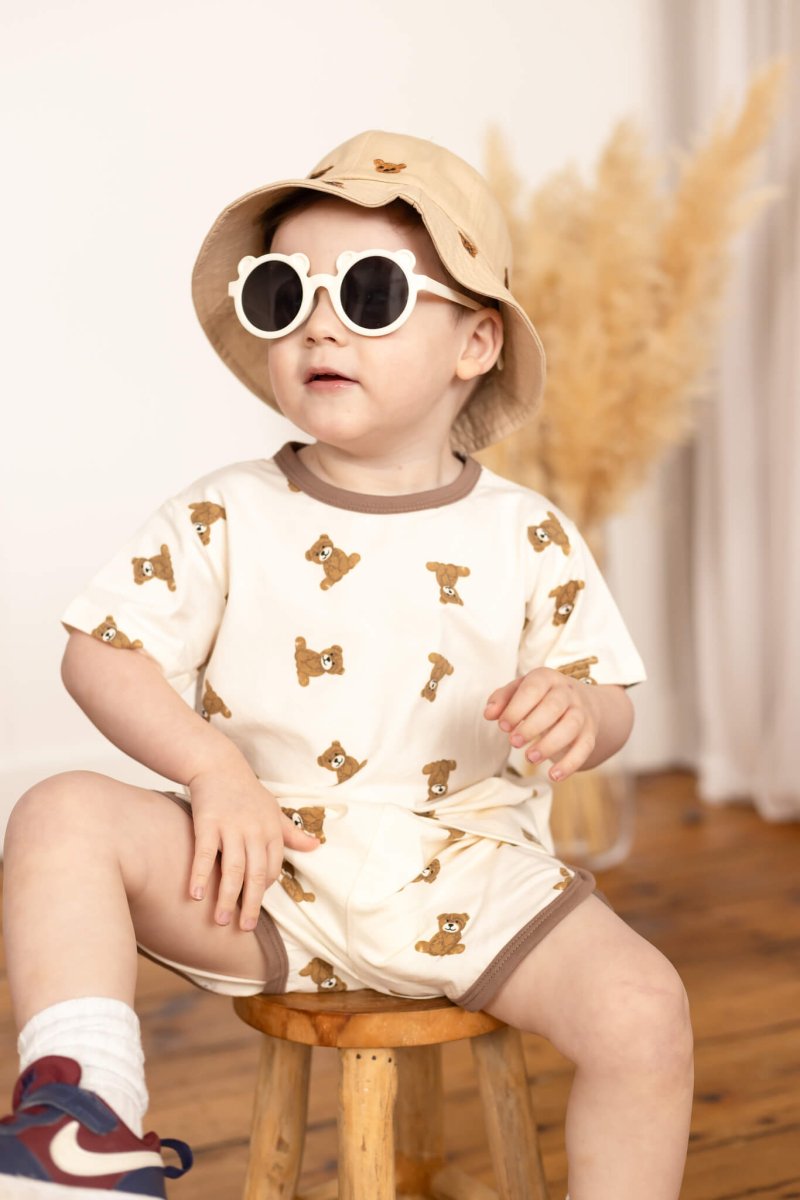 Bear 2 Piece T-Shirt & Shorts Set - Cozy Crew Club