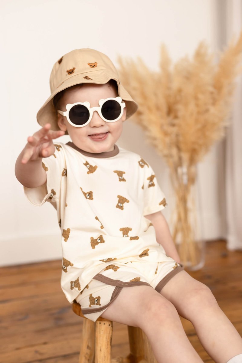 Bear 2 Piece T-Shirt & Shorts Set - Cozy Crew Club
