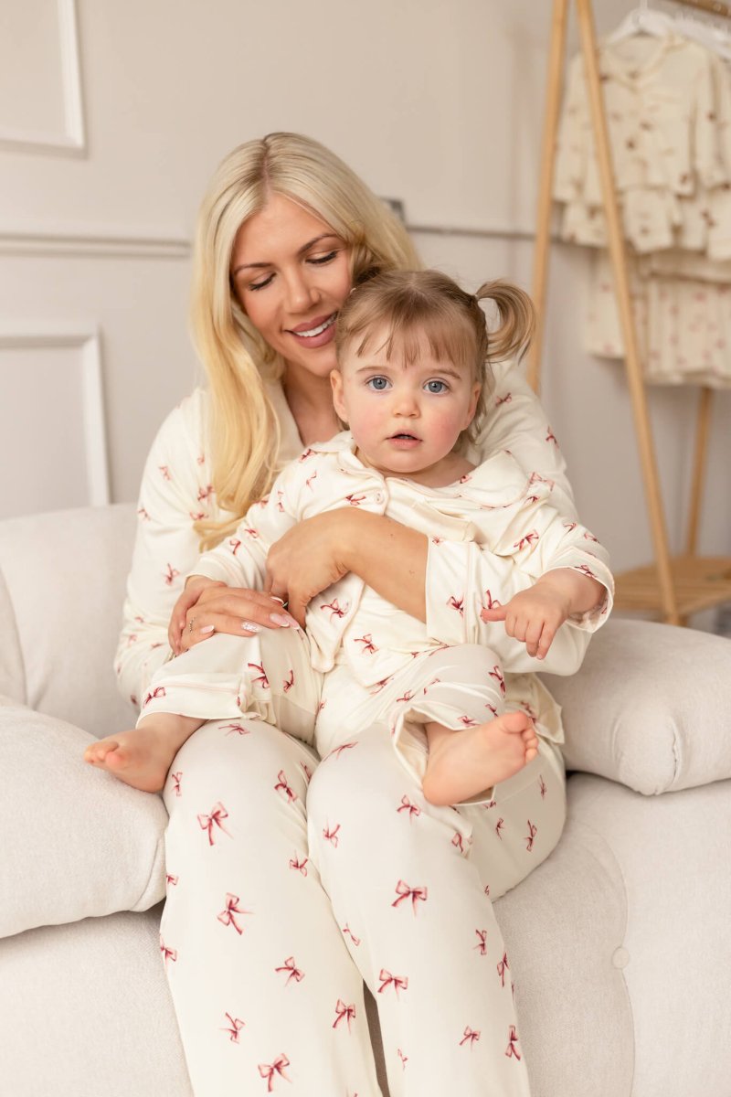 Adult COZY Rosy Ribbon Pyjamas - Cozy Crew Club