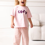 Cozy Crew Club Stripe Pants (Pink) 100% Cotton