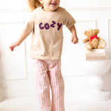 Cozy Crew Club Stripe Pants (Pink) 100% Cotton