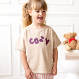 Cozy Crew Club Beige Graphic Tee 100% Cotton