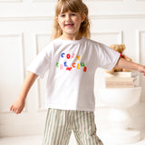 Cozy Crew Club 90's Colour Graphic Tee 100% Cotton