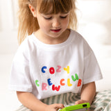 Cozy Crew Club 90's Colour Graphic Tee 100% Cotton