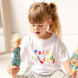 Cozy Crew Club 90's Colour Graphic Tee 100% Cotton