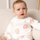 Grenouillère pour bébé enveloppante The Strawberry Boucle 