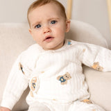 Grenouillère pour bébé en tissu bouclé The Charming Bear