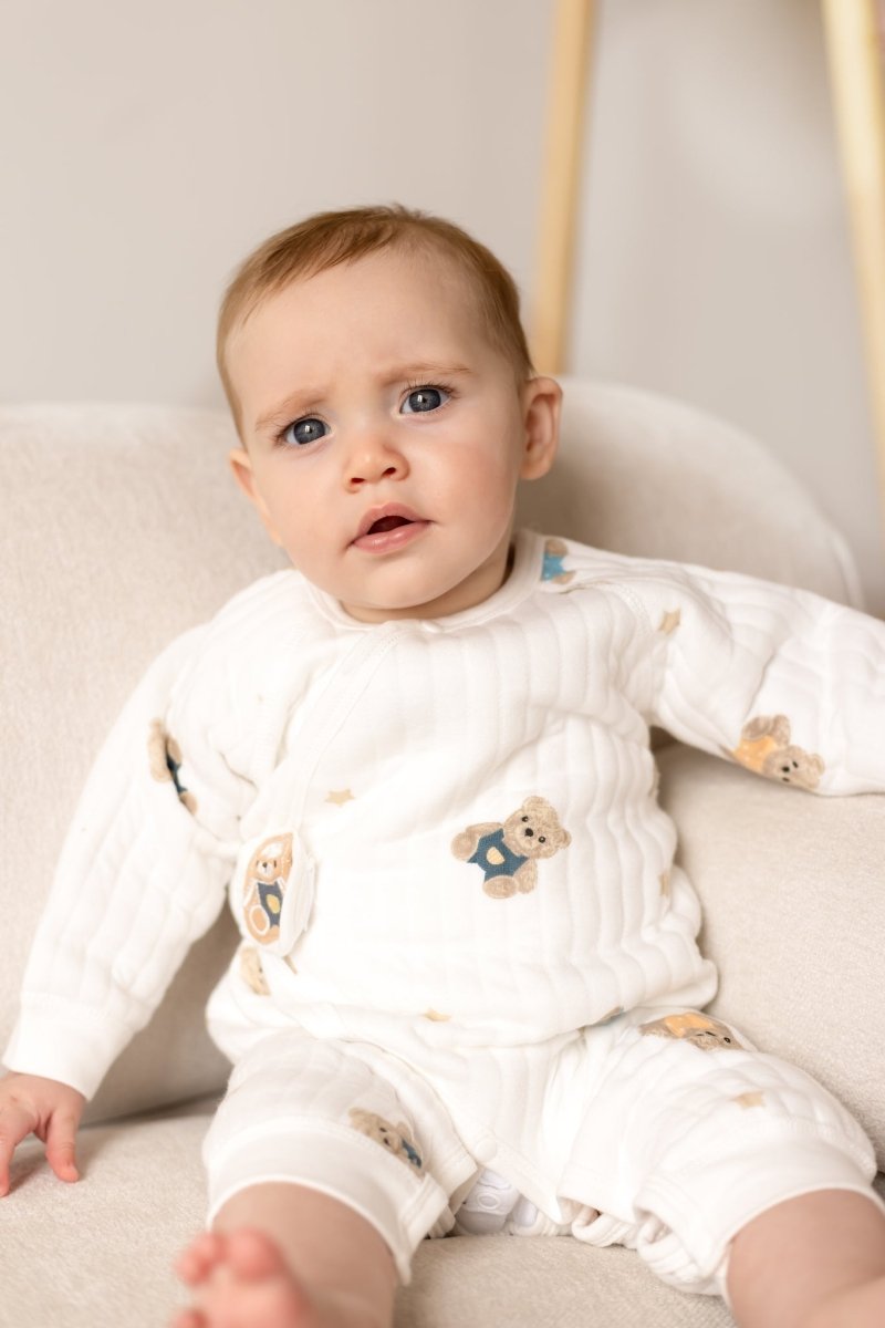 Grenouillère pour bébé en tissu bouclé The Charming Bear