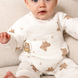 Grenouillère pour bébé en tissu bouclé The Happy Bear