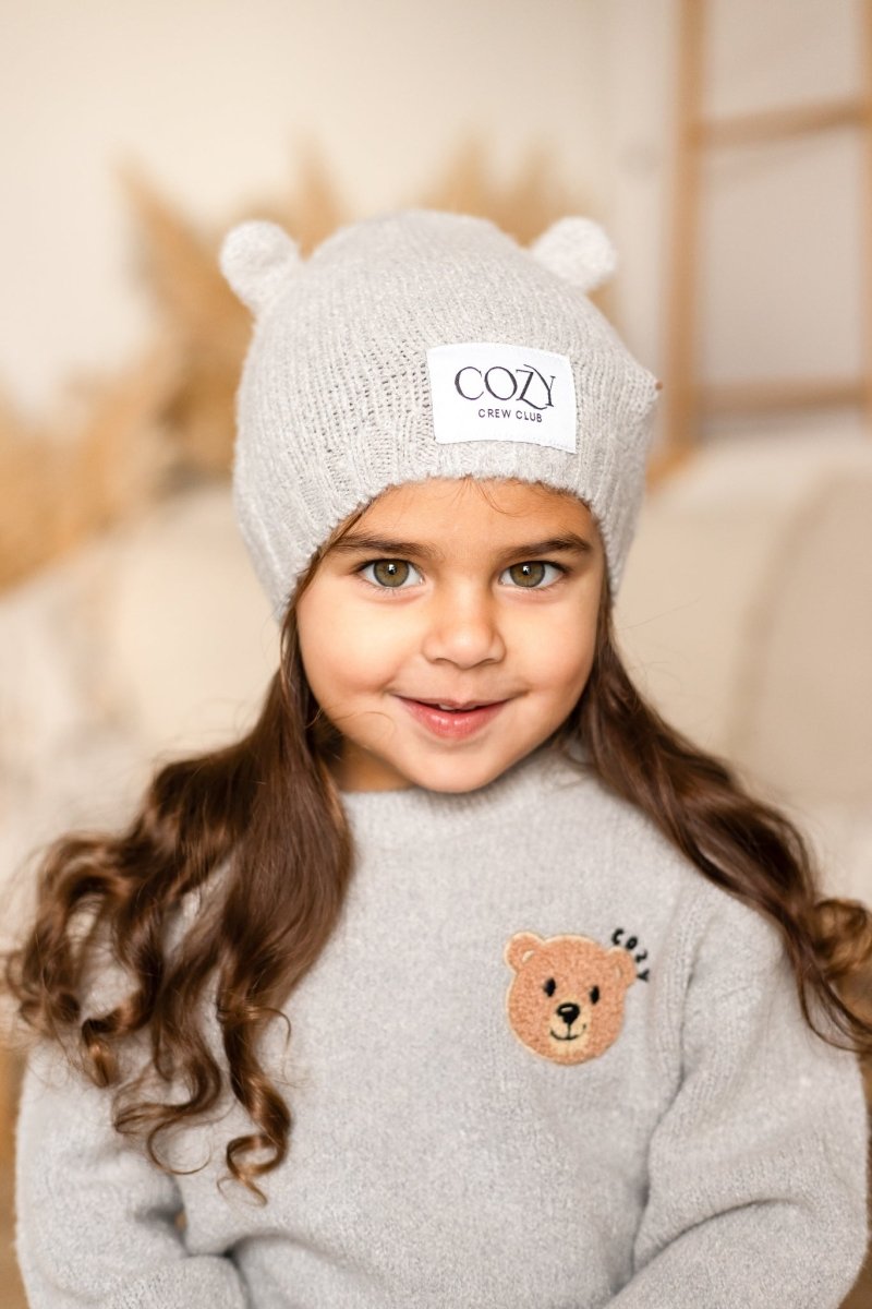 Knitted Bear Beanie Hat