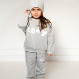 The COZY Little Lounger Tracksuit Marl Grey
