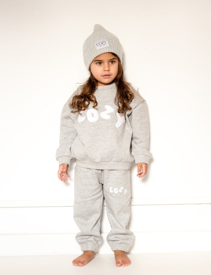 The COZY Little Lounger Tracksuit Marl Grey - Cozy Crew Club