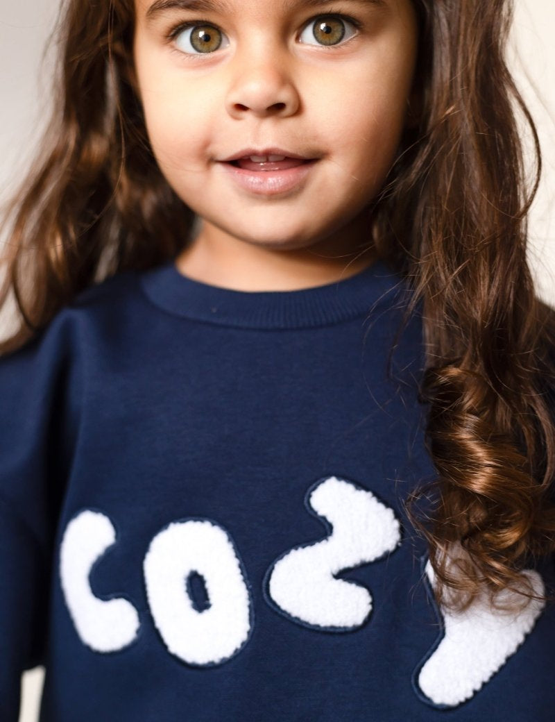 The COZY Little Lounger Tracksuit Navy - Cozy Crew Club