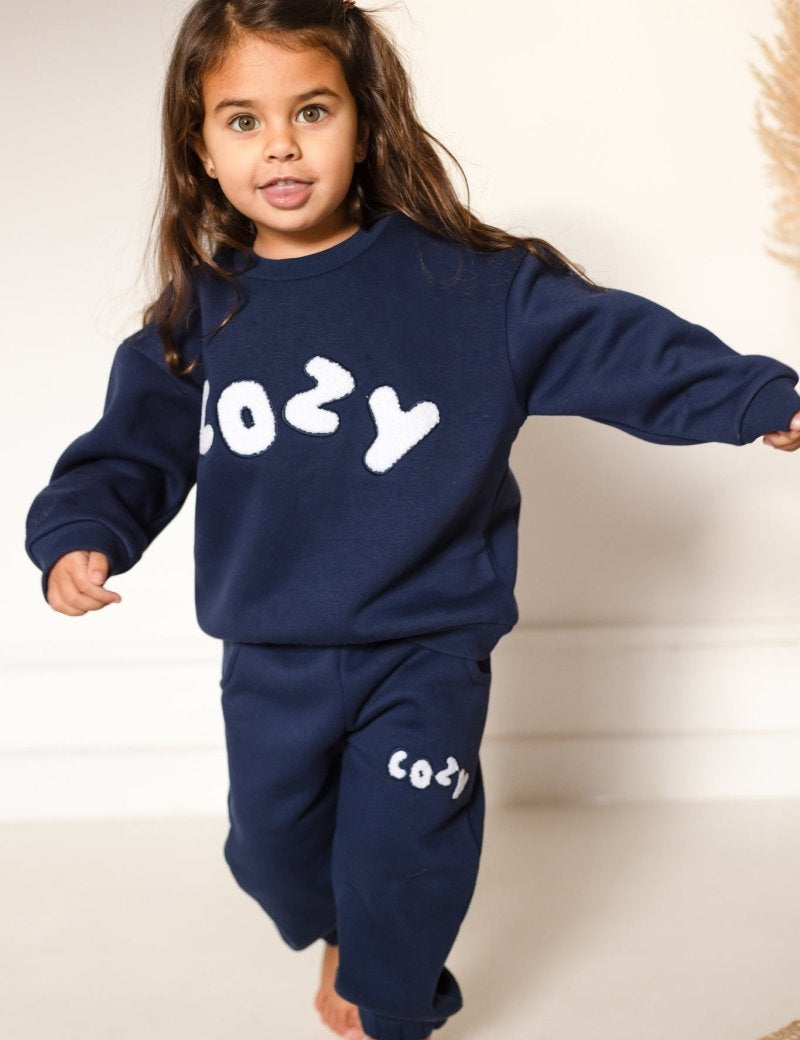 The COZY Little Lounger Tracksuit Navy - Cozy Crew Club