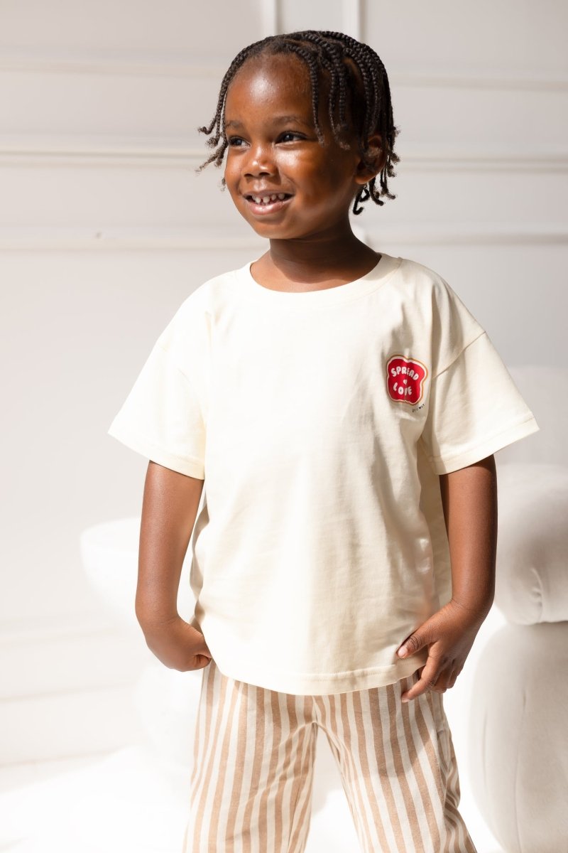 Spread The Love Cozy Crew Club Graphic Tee 100% Cotton
