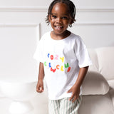 Cozy Crew Club 90's Colour Graphic Tee 100% Cotton