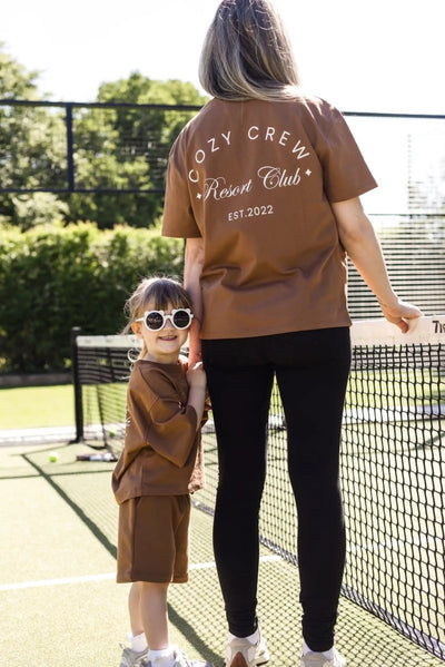 Adult Cozy Crew Resort Club Tee - Toffee