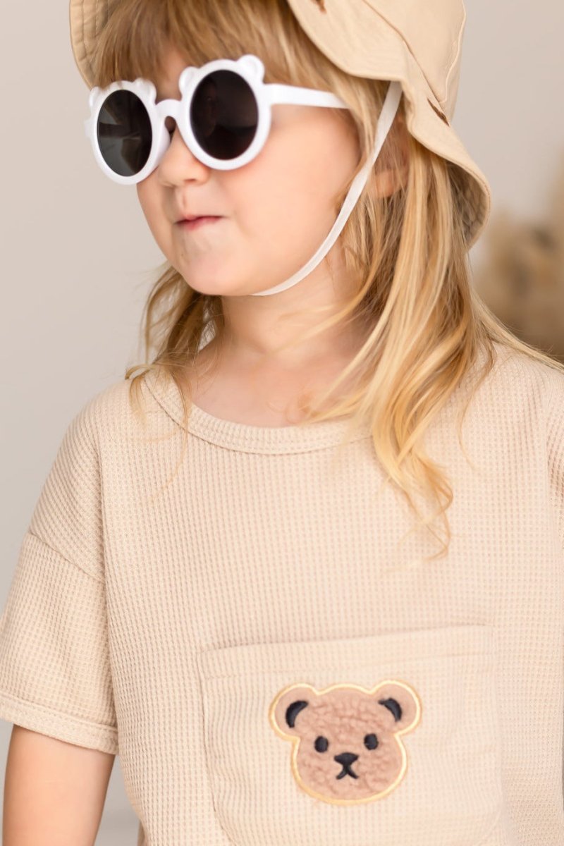 Waffle Bear 2 Piece T-Shirt & Shorts Set - Cozy Crew Club