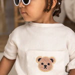 Waffle Bear 2 Piece T-Shirt & Shorts Set - Cozy Crew Club