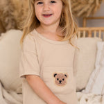 Waffle Bear 2 Piece T-Shirt & Shorts Set - Cozy Crew Club