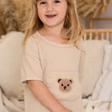 Waffle Bear 2 Piece T-Shirt & Shorts Set - Cozy Crew Club