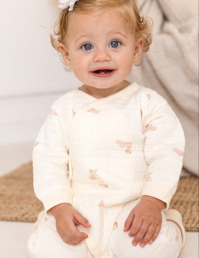 The Rainbow Boucle Wrap Baby Grow Romper - Cozy Crew Club